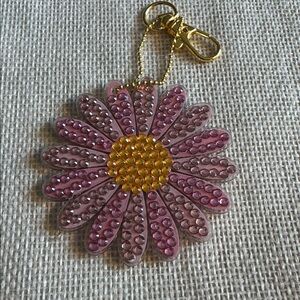 Double-sided Floral Crystal Key Holder/ Ornament/ Purse Bling